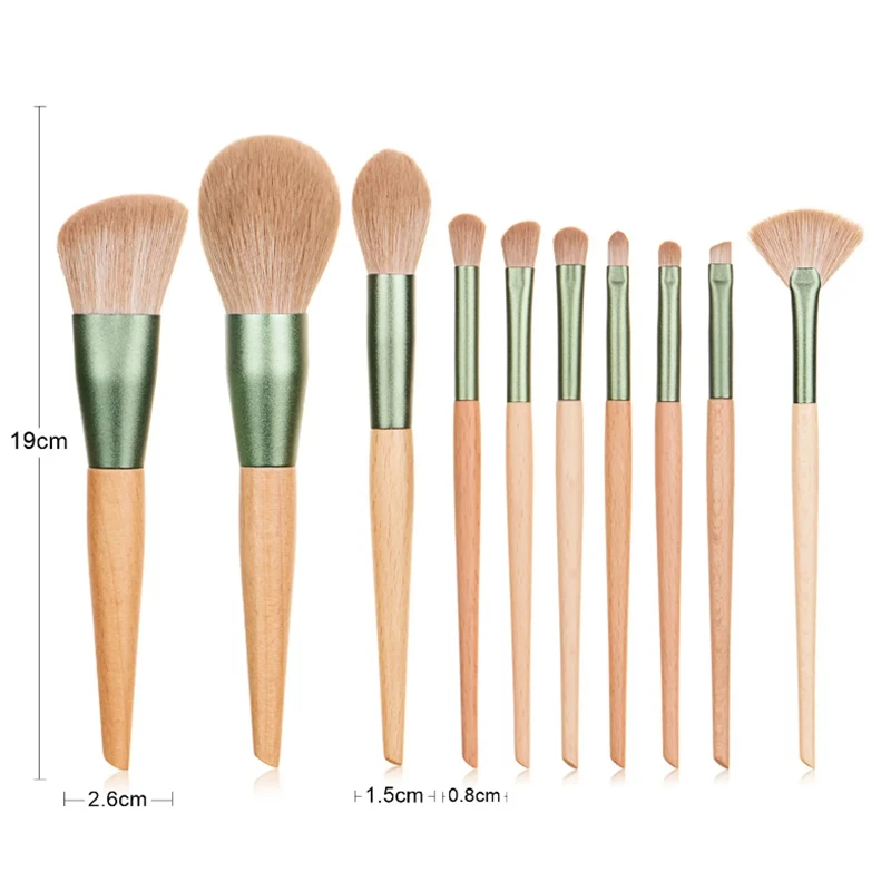 Beech wood makeup brush