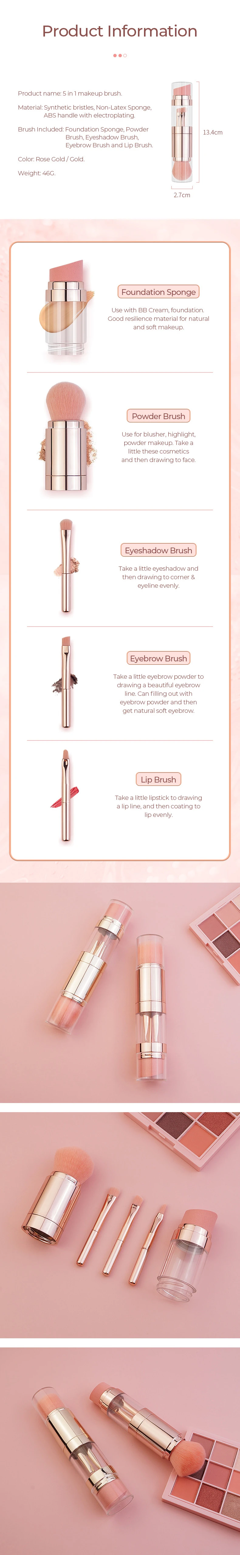 5-in-1 makeup brush