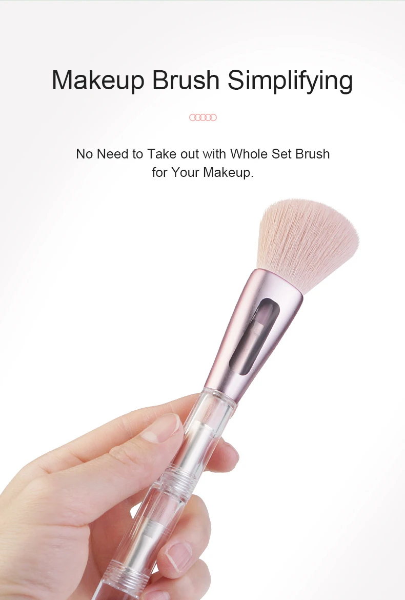 Portable 4-in-1 makeup brush