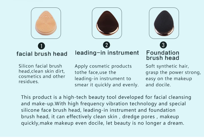 Three-in-one electric facial cleansing device